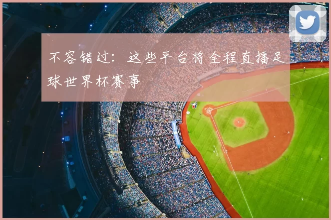 不容错过:这些平台将全程直播足球世界杯赛事